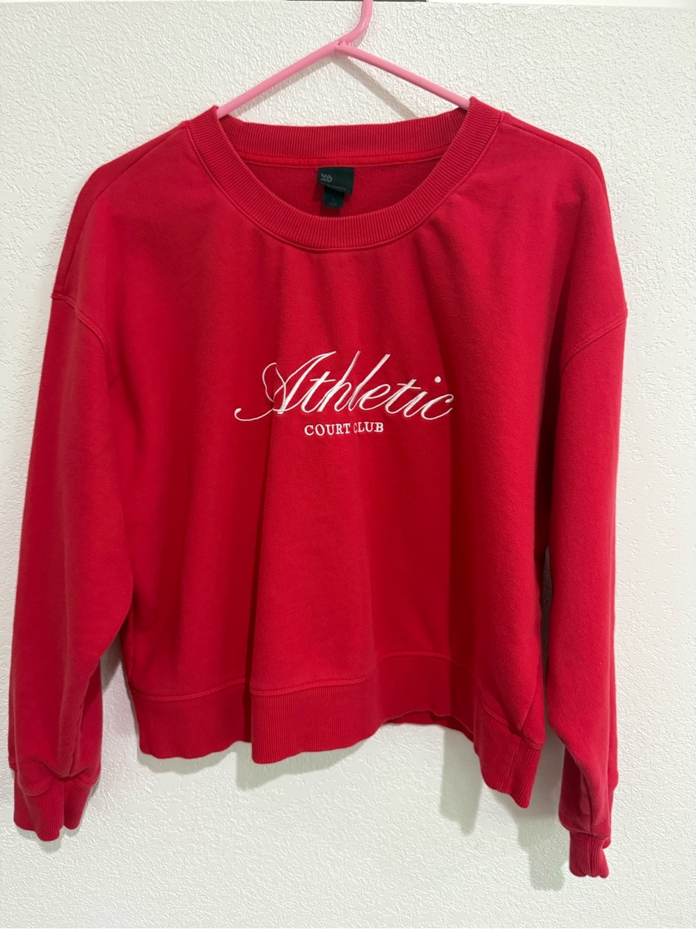 all in motion Red 'Athletic Court Club' Crewneck Sweatshirt